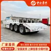 Semirremolque de plataforma baja plegable de 3 ejes, remolque para transporte de maquinaria de ingeniería, remolque de plataforma plana, semirremolque de plataforma baja Luxing