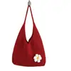Bolso tejido 2026 nuevo de gran capacidad para vacaciones en la playa, con correa para el hombro, hilo de algodón y diseño de malla hueca para mujer