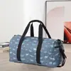 Bolsa de Viaje Portátil Simple para Deportes Fitness Gran Capacidad Bolso de Hombro Cruzado Tela Oxford Estampado de Dibujos Animados Bolsa de Viaje