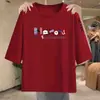 Camiseta de manga corta a media manga para mujer de comercio exterior transfronterizo, talla grande holgada para mujeres de talla grande, disimula la barriga y oculta la grasa, top adelgazante de manga media