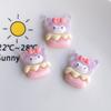 Accesorios de resina de dibujos animados brillantes funda de teléfono cargador accesorios transparentes diy pegamento de crema joyería negra kulomi