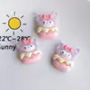 Accesorios de resina de dibujos animados brillantes funda para teléfono cargador accesorios transparentes para bricolaje joyería negra hecha a mano kulomi