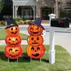 Halloween Patio Apilamiento de Cartas Esqueletos Malvados Apilados Calabaza Decoración de Fiesta Interior Exterior