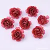 Flor artificial artificial flor de seda cabeza de flor de rosa hibisco material hecho a mano diy accesorios para el cabello Hanfu a juego decoración de caja de regalo para el hogar