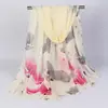 Lenço de Seda para Mulheres, Lenço Longo Fino de Gaze para Primavera e Outono, Lenço Pequeno Versátil, Decoração Estampada, Estilo Outono, Moderno e Versátil