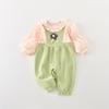 Ropa de Bebé Ropa de Otoño de una Capa Ropa de Princesa de una Pieza para Bebé Recién Nacida Luna Llena Cien Días Ropa de Salida Moderna Ropa de Primavera