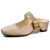 Sapatos Rasos de Couro para Mulheres 4,5cm, Sapatos Mary Jane com Salto Bloco de Pele de Ovelha, Novos Sapatos de Salto Único com Bico Quadrado Estilo Francês para Mulheres 2026