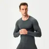 Camiseta de Entrenamiento para Correr y Fitness Ajustada para Hombre Amazon Elástica de Secado Rápido Manga Larga 1E18