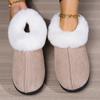 Pantuflas de Algodón de Terciopelo Transfronterizas de Otoño e Invierno para Mujer, Pantuflas de Algodón de Suela Gruesa para Hombre para el Hogar, Bolsas Cálidas y Pantuflas Peludas al Por Mayor