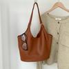 Bolsa Tote de Design Nicho Estilo Coreano Grande Capacidade Feminina Outono Nova Elegante Fashion Couro PU Macio Bolsa de Ombro para o Dia a Dia
