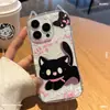 Nueva funda para iPhone 16 Cat Scare 13 con Pulsera Apple 15 Oreja de Gato Cubierta Protectora Transparente