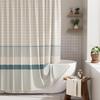 Cortina de Ducha Rayada Simple Retro con Borlas Amazon Transfronteriza Cortina de Ducha Impermeable para Baño Cortina de Baño