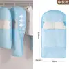Capa de proteção contra poeira para roupas, saco de proteção contra poeira para jaquetas de pelo e plumas, saco de armazenamento de roupas comprimido visível, cabide para terno de uso doméstico