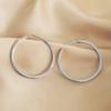 Plata de Ley S925 Retro Simple Anillo de Oreja Grande Pendientes de Mujer Otoño e Invierno Pendientes Exagerados Anillo Viento Frío Diseño con Sentido de Joyería