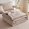 Modelo Nuevo 2026 Colcha de Algodón Lavable de Verano, Manta de Algodón para Verano Amigable con la Piel para Dormitorio del Hogar, Colcha Delgada de Color Sólido, Colcha para Aire Acondicionado Lavable a Máquina