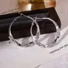 Moda Europeia e Americana Brincos de Círculo Geométrico com Zircônia Simples Doces Elegantes Brincos de Design de Nicho para Mulheres