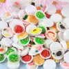 Juguete de Comida Realista de Alta Calidad Rollo de Pastel Pegamento de Crema DIY Accesorios Colgante para Llavero Regalo de Moda Adornos de Resina