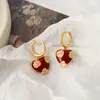 Novo Colar de Coração Esmaltado Vermelho Estiloso e Versátil, Joia de Corrente para Clavícula de Luxo Leve de Nicho de Alta Qualidade para Mulheres