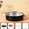 Juego para Preparar Té Parrilla de Barbacoa Interior Exterior Parrilla de Carbón Portátil Hogar Camping Parrilla de Barbacoa Parrilla de Barbacoa