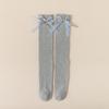 Calcetines Largos de Encaje para Niñas, Calcetines de Moda para Niñas del Fabricante, Calcetines Altos, Algodón para Primavera y Otoño, Lazos por Encima de la Rodilla