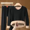 Set de Ropa Interior Térmica Roja Gruesa de Lana de Camello para Hombres y Mujeres de Invierno para el Año de Nacimiento, Extra Engrosado con Forro de Felpa, Ropa y Pantalones de Otoño