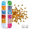Juego de lentejuelas con purpurina para decoración de uñas, degradado en polvo, azul y morado, 123 mm, esmalte de uñas mixto, pegamento para joyería, material de gota