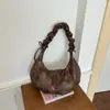 2026 Nova Bolsa Casual Retro de Ombro Único Grande Capacidade Bolsa Bolinho Moda Versátil Bolsa Transversal