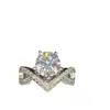 Anillo Versa Gaoding 8A Zirconia Imitación Mosan para Mujer Cobre Blanco Chapado Plata S925 Moda Ins Anillo de Cruz Corona