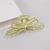 Pinza de Lazo Simple Estilo Coreano Accesorios para el Cabello de Aleación Pinza de Tiburón Pinza para el Cabello Calada de Nicho Pinza Grande Adorno para el Cabello en la Parte Posterior de la Cabeza