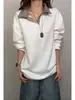 Sudadera Estilo Americano de Espiga para Hombre y Mujer, Nueva Marca de Tendencia Primavera y Otoño, Camiseta Suelta de Manga Larga con Cuello Polo