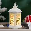 Accesorios de decoración navideña, lámpara de viento con vela LED, lámpara colgante navideña, luz nocturna retro portátil, adornos para ventanas