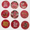 Pegatinas de Festival de Primavera Pegatinas de Sello de Bendición de Año Nuevo Pegatinas Decorativas Sello Decorativo para Sobre Rojo Sobre Sello Decorativo Pegatinas de Pared Impermeables