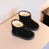 Sapatos infantis de Outono e Inverno sapatos de algodão para bebês e crianças botas de neve forradas com fleece botas Martin moda meninos e meninas botas curtas moda