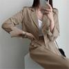 Nueva Chaqueta de Traje Pequeña Color Caqui para Mujer, Gama Alta, Temperamento Petite, Traje para Viajar al Trabajo