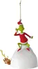 Adorno para Árbol de Navidad Monstruo Verde Cabelludo Grinch Transfronterizo Manualidades Acrílicas Grinch Decoración Navideña Adorno de Dibujos Animados