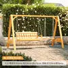 Columpio de Madera Resistente a la Corrosión de Moda para Patios Exteriores en Jardines Pequeños, Columpio Infantil de Madera Maciza para Balcones Interiores en Apartamentos Pequeños, Columpio Individual para Ocio en Casa