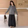Colección de Invierno Estilo Coreano 2026 para Niñas Medianas y Mayores Conjunto de Tres Piezas Elegante de Niña Chaqueta Suéter Cuadros de Diamantes de Terciopelo para Niños