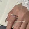Anillo de Plata de Ley S925 Suchuang con Textura Asimétrica Martillada para Mujer, Diseño de Nicho, Anillo Coreano Simple de Alta Gama
