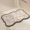 Alfombrilla de suelo de secado rápido para baño, alfombrilla de puerta antideslizante absorbente de agua de tierra de diatomeas, alfombrilla vintage para entrada