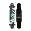 Skate Longboard de 44 Pulgadas para Principiantes, Hombres y Mujeres, Adultos, Tabla de Baile Doblemente Curva Profesional, Monopatín de Cuatro Ruedas de Madera de Arce para Jóvenes