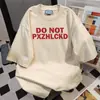 Camiseta de Manga Corta con Diseño de Estampado de Letras de Marca de Moda Estilo Americano, Nuevo Top Casual Holgado Estilo Universitario Verano 2026