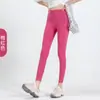 Calça de Yoga LULU Sem Marcas Feminina Cintura Alta Emagrecimento Quadril Linha T Nua Alta Elasticidade Apertada Corrida Fitness