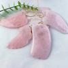 Herramienta de Raspado de Piedras Preciosas Más Vendida Transfronteriza de Amazon, Cuerno Natural de Cristal Rosa con Forma de Corazón para Relajar Músculos, Activar la Circulación y Masaje de Belleza