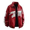 9989 Chaqueta de Cuero con Solapa para Motocicleta Retro Pesada para Hombre, Guapo, a la Moda, de Alta Gama, de Cuero PU para Hombre