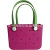 Bolsa de playa de EVA en stock, bolsa perforada de gran capacidad, superventas transfronterizo, bolso de mano con bloques de color, bolsa de almacenamiento más vendida en Amazon