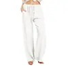 Calça Feminina Casual Solta de Linho com Cintura Elástica Plus Size 2023 Amazon Ebay Aliexpress