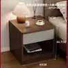 Pequeño Gabinete de Mesita de Noche para Uso Doméstico, Estante de Almacenamiento Simple Integrado para Mesita de Noche en Dormitorio, Gabinete de Almacenamiento para Vivienda de Alquiler