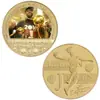Moneda Conmemorativa de la Estrella de la NBA LeBron James Moneda de Oro Chapada en Oro Insignia de Fundición a Presión Medalla de Colección Moneda Conmemorativa