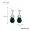 Xinyixin Dopamina Candy Color Light Luxo Resina Colorido Brincos Femininos Titânio Aço Nicho Requintado Elegante Brincos em estoque