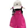 Mono de Verano para Niñas Bebé Elegante Personalidad Infantil Tendencia Marca Dopamina Estilo Coreano Moda Celebridad de Internet Estilo Callejero Pantalones Cortos